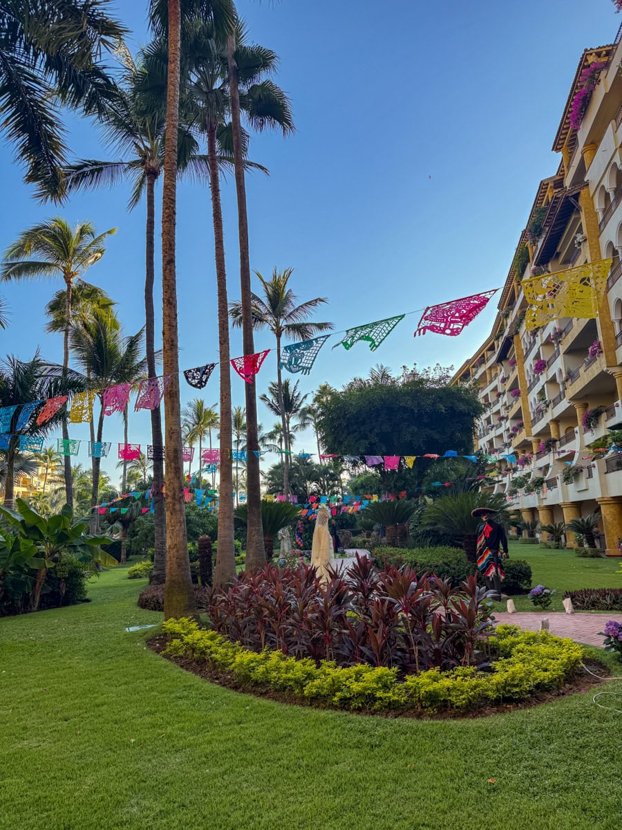 Día de los Muertos and Halloween decorations at Velas Vallarta