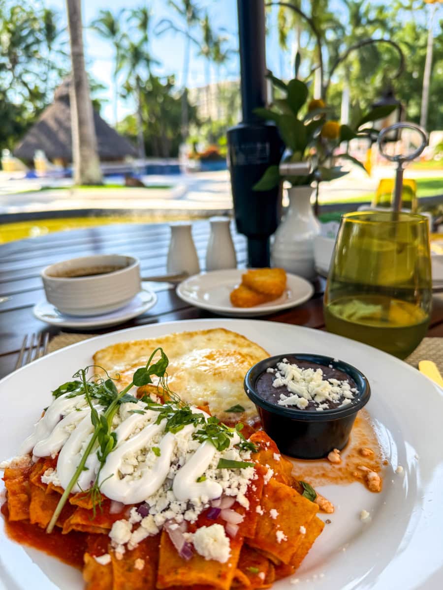 Chilaquiles at Emiliano Restaurant at Casa Velas