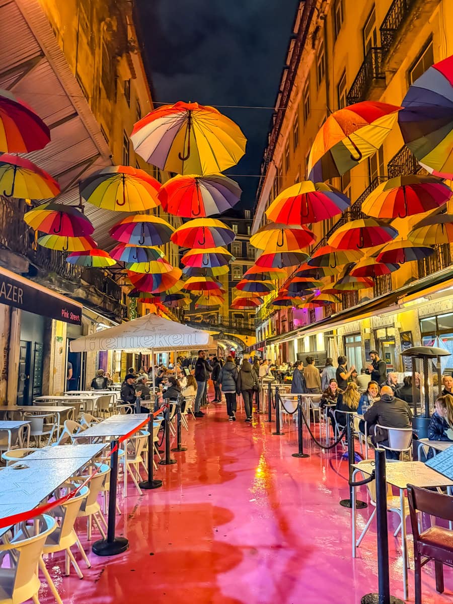 Lisbon's famous Pink Street
