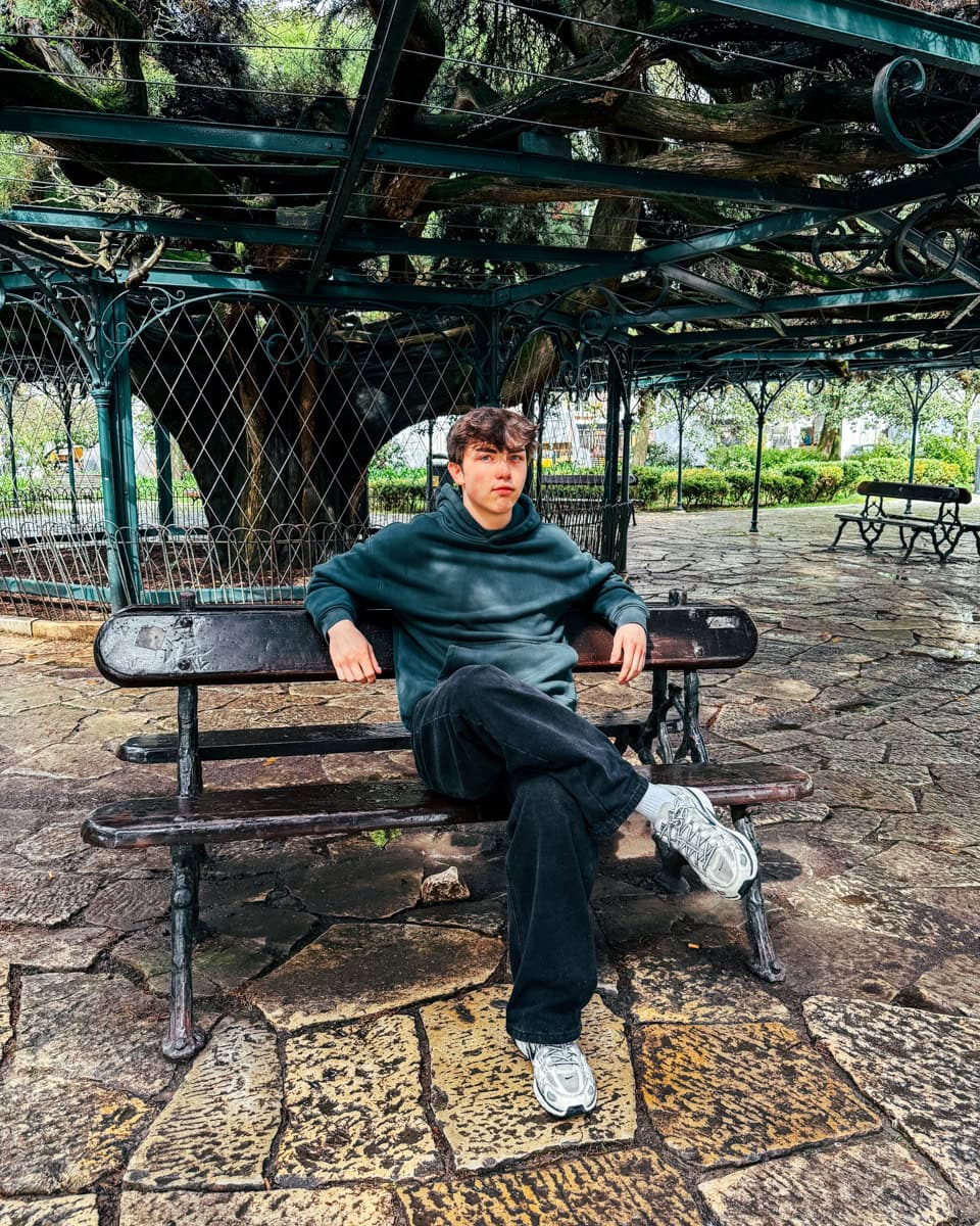 Teenager at Jardim do Príncipe Real (Principe Real Garden) in Lisbon