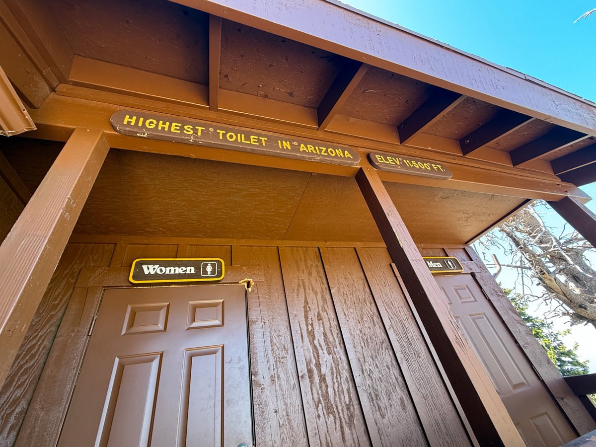 Highest toilets in Arizona at Snowbowl