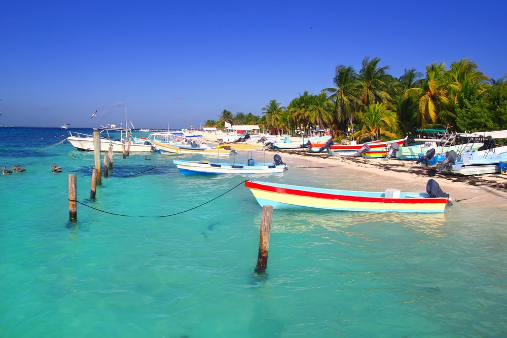 Boats at Isla Mujeres 