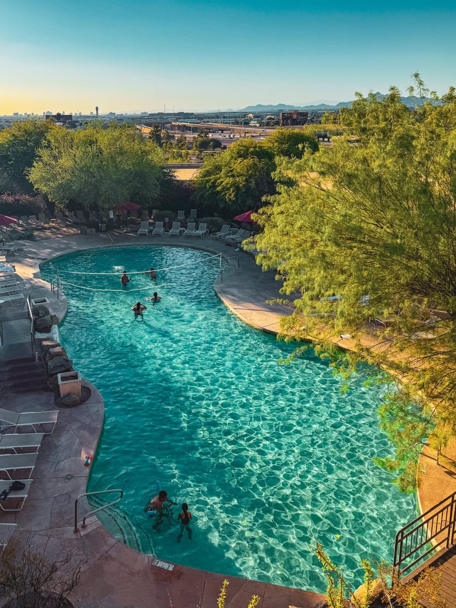 Pool with a view of Tempe at The Buttes