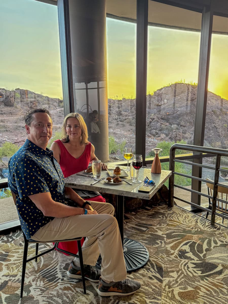 Celebrating our wedding anniversary at Top of the Rock Restaurant