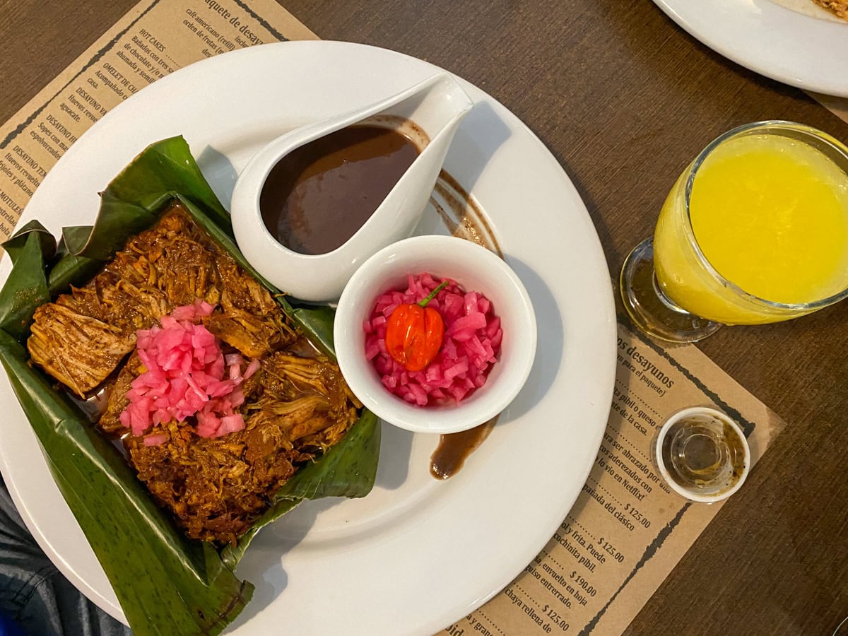 Traditional Yucatan dish, cochinita pibil