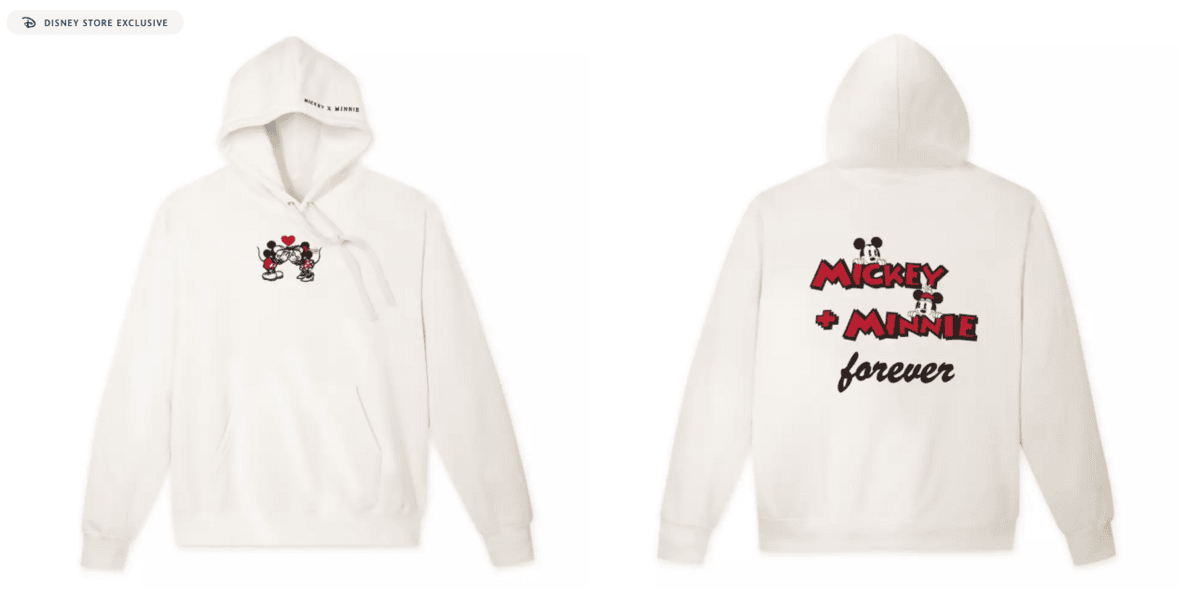 Mickey and Minnie Mouse Pullover Hoodie for Adults