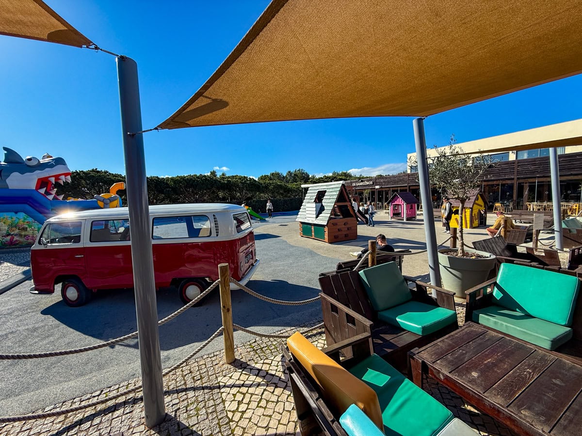 Children's play area just outside Os Gambozinos