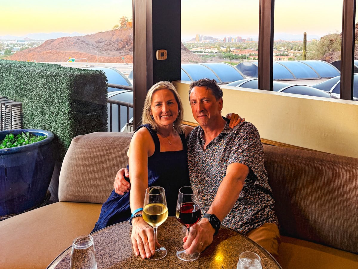 Colleen Lanin and husband, Phil, at On the Rocks Bar at The Buttes