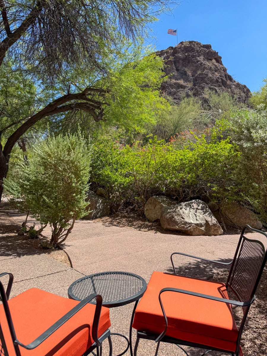 Mountainview from our patio at The Buttes
