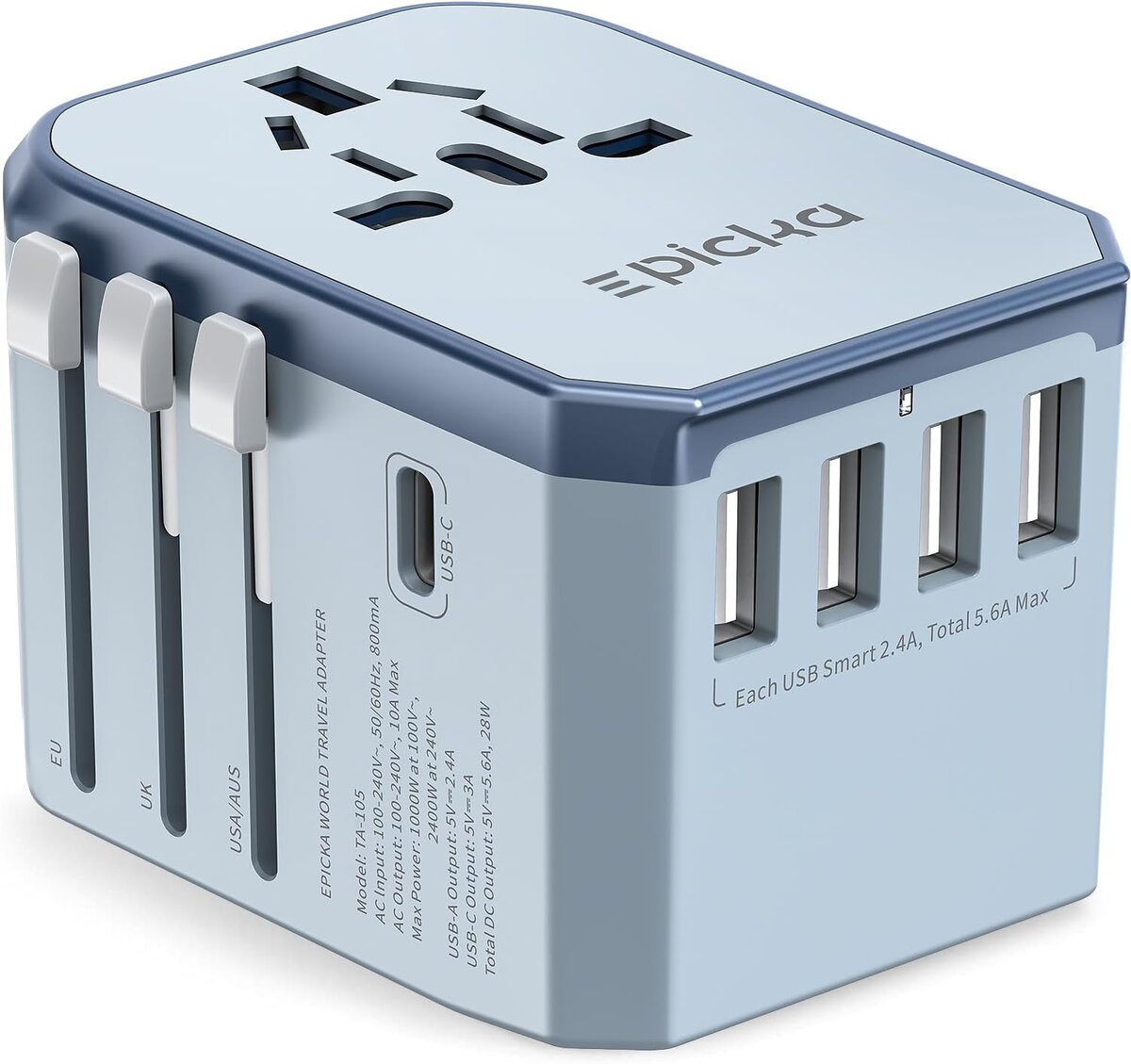 EPICKA Universal Travel Adapter in Blue