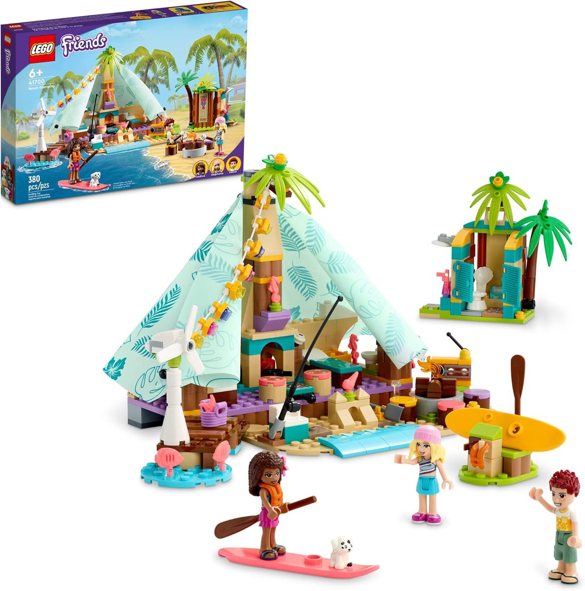 LEGO Friends Beach Glamping Building Kit, great for a beach vacation with kids