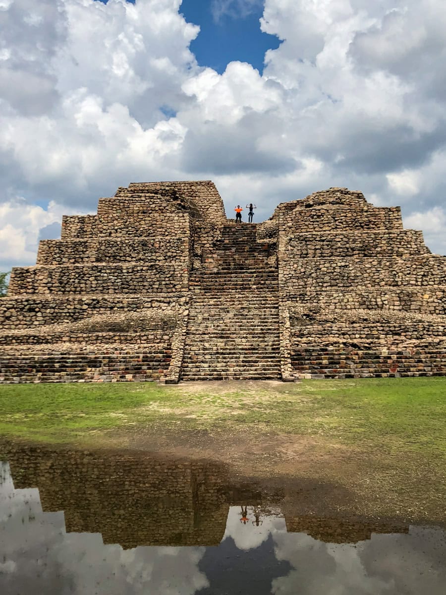 Kids at Cañada de la Virgen Archeological Site near San Miguel de Allende