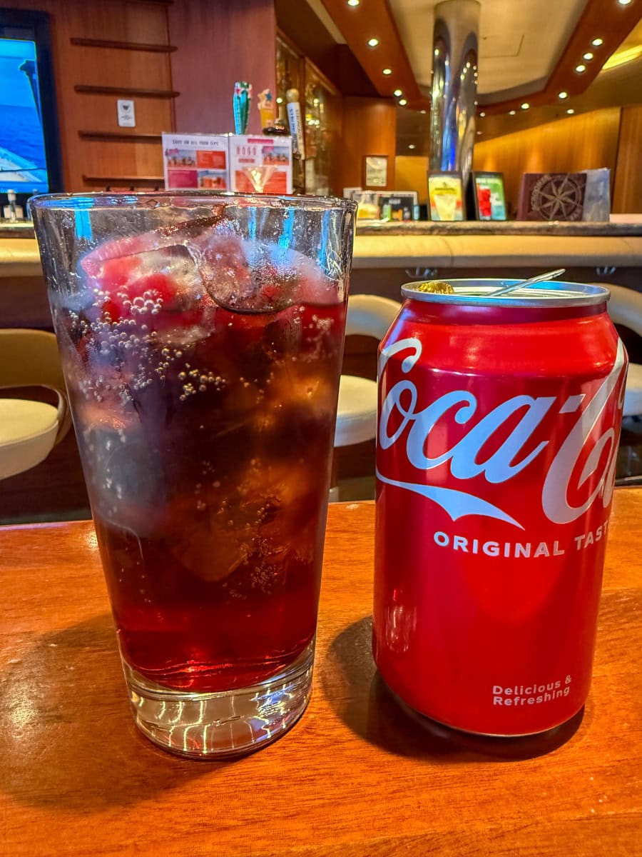 Roy Rogers or Cherry Coke aboard Royal Caribbean Freedom of the Seas