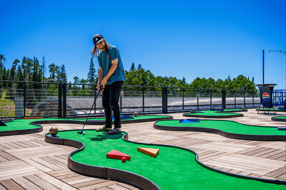 Mini Golf on the Agassiz Sky Deck at Arizona Snowbowl in summer
