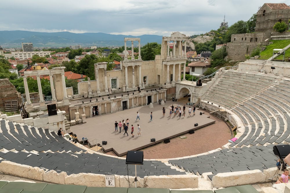 Ancient Roman Theatre of Plovdiv in Bulgaria