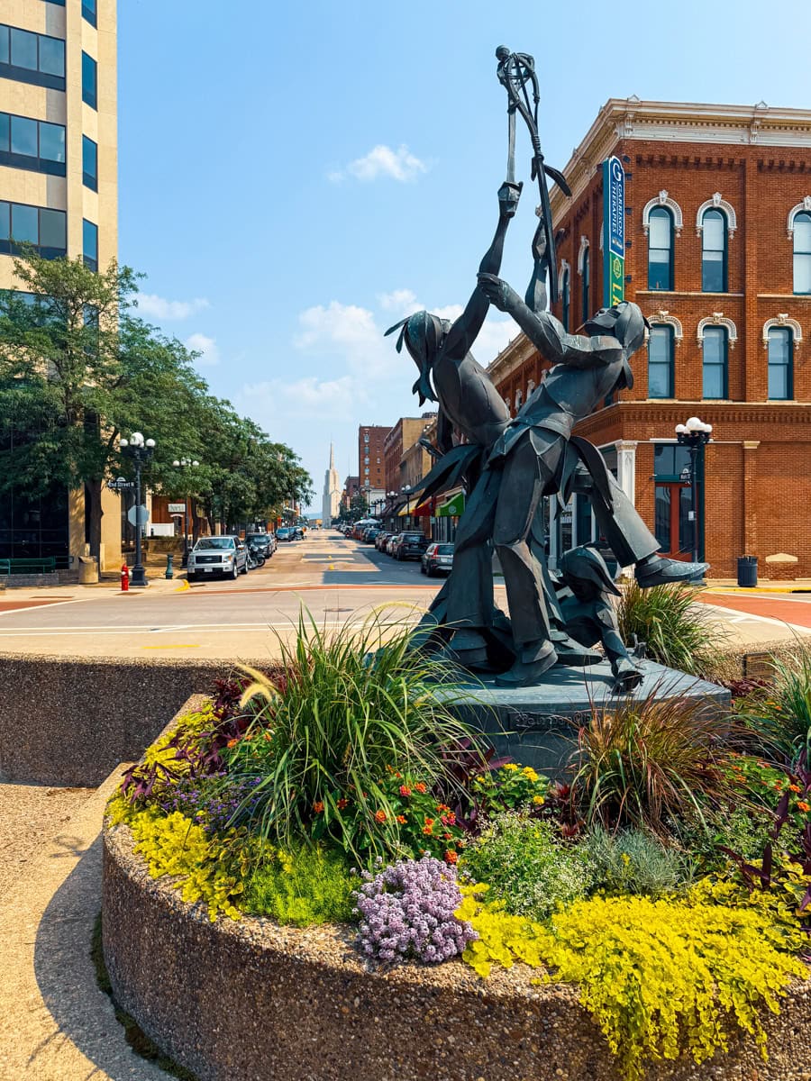The Hands of Unity Statue, a symbol of La Crosse by artist Paul T. Granlund