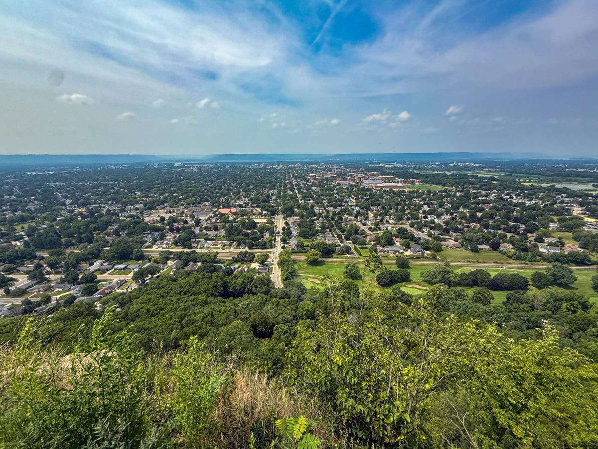 View from the top of Grandad Bluff in La Crosse, WI