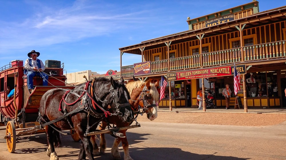 Stagecoach in historic Tombstone