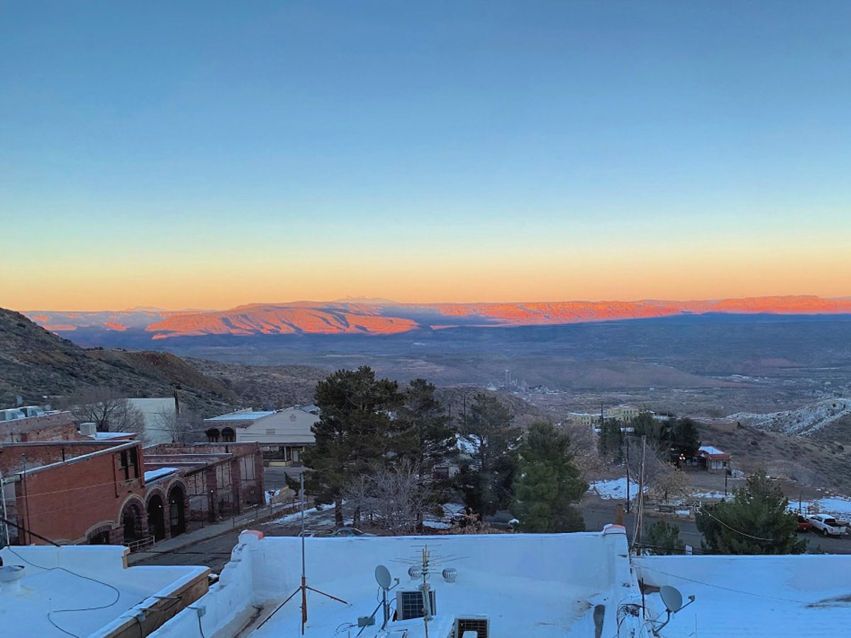 Verde Valley sunset view from Jerome